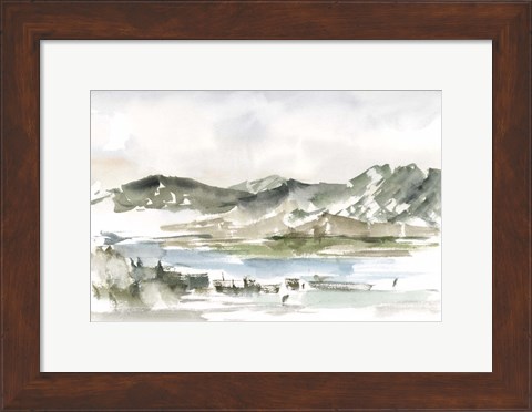Framed Snow-capped Mountain Study II Print