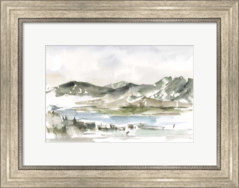 Framed Snow-capped Mountain Study II Print