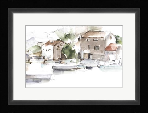 Framed Serene Lakefront II Print