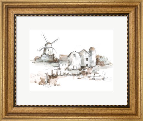 Framed Old Mill Farm II Print