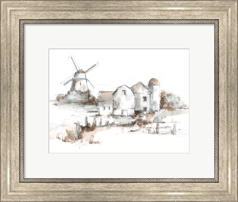 Framed Old Mill Farm II Print