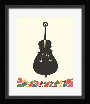 Framed Cut Paper Instruments I Print