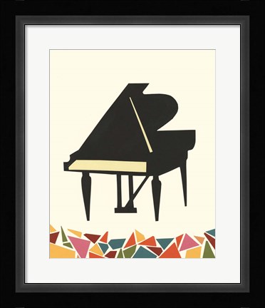 Framed Cut Paper Instruments II Print