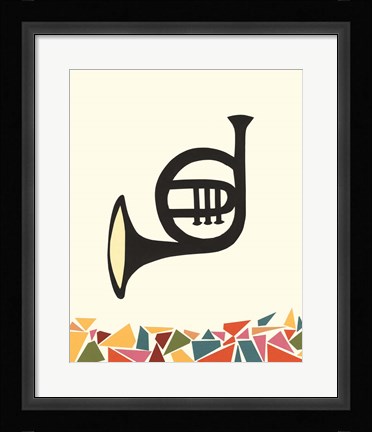 Framed Cut Paper Instruments III Print