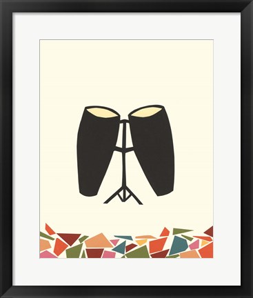 Framed Cut Paper Instruments VI Print