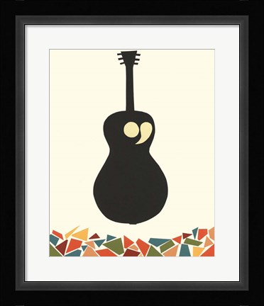 Framed Cut Paper Instruments VIII Print