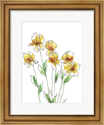 Framed Amber Tulips II Print