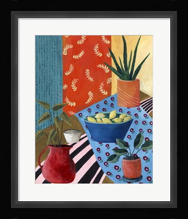 Framed Colorful Tablescape I Print