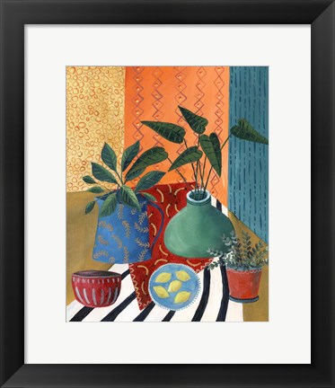 Framed Colorful Tablescape II Print