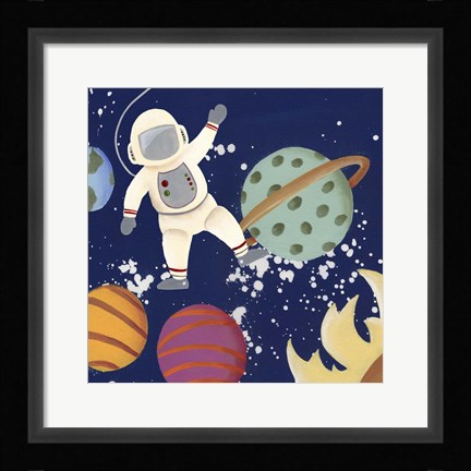 Framed Future Space Explorer I Print