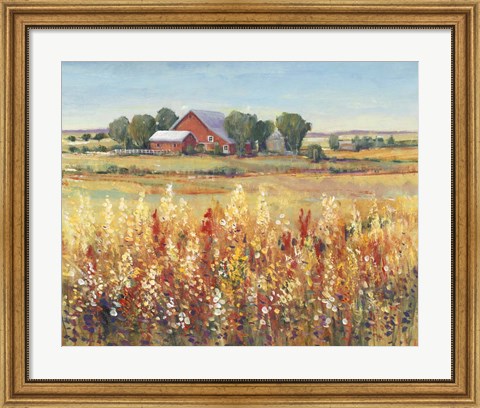 Framed Country View I Print