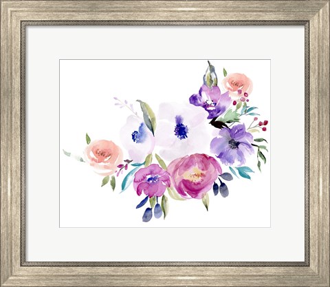 Framed Watercolor Anemone I Print