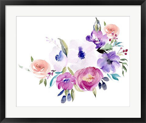 Framed Watercolor Anemone I Print