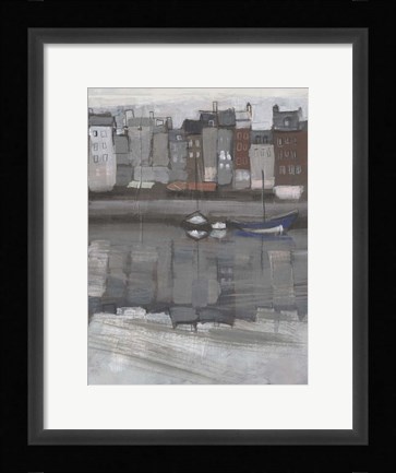 Framed Fishing Village I Print