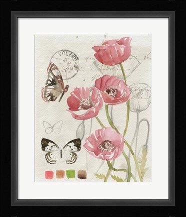 Framed Field Notes Florals I Print