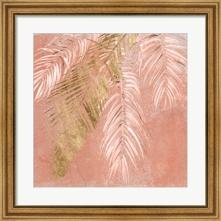 Framed Golden Palms I Print