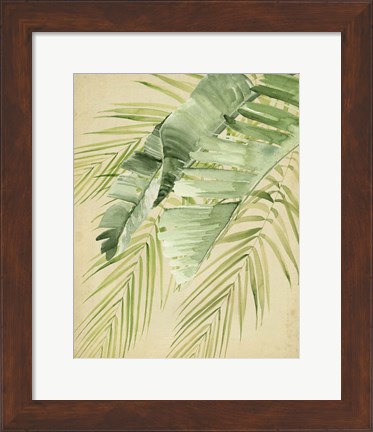 Framed Banana Palms II Print
