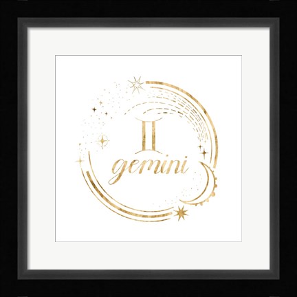Framed Gilded Astrology III Print