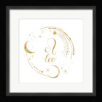 Framed Gilded Astrology V Print