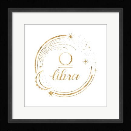 Framed Gilded Astrology VII Print