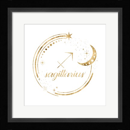 Framed Gilded Astrology IX Print