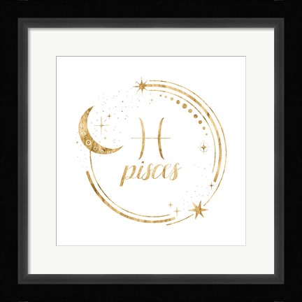 Framed Gilded Astrology XII Print