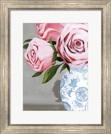 Framed Autumnal Roses I Print