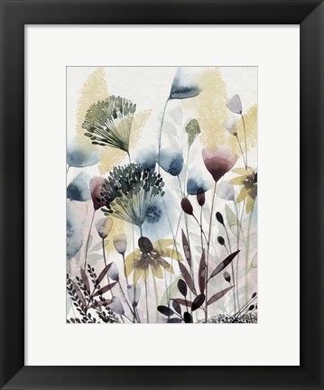 Framed Watercolor Wildflower I Print
