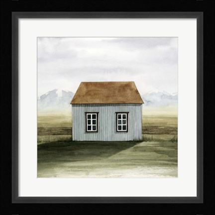 Framed Nordic Cottage I Print