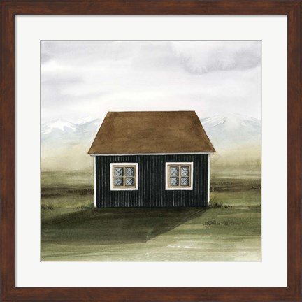 Framed Nordic Cottage II Print