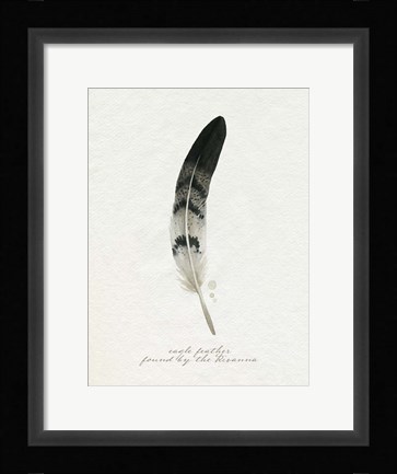 Framed Found Feather I Print