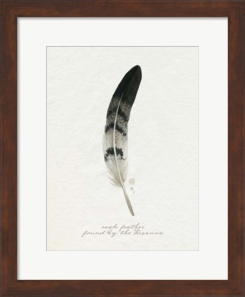 Framed Found Feather I Print