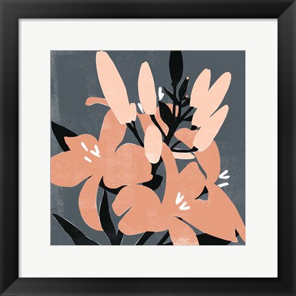 Framed Mod Lilies II Print