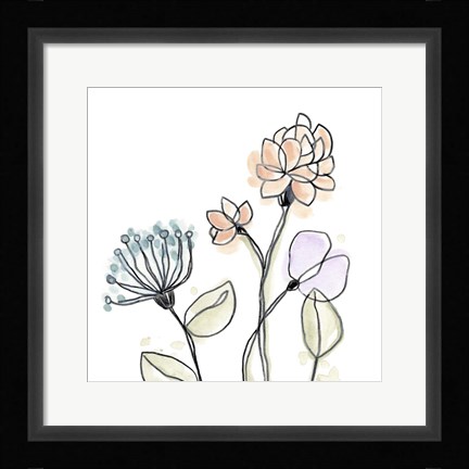 Framed Spindle Blossoms VII Print