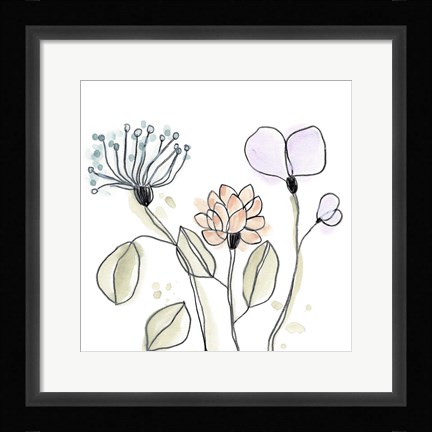 Framed Spindle Blossoms VIII Print