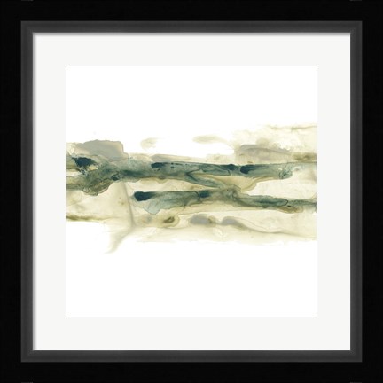 Framed Verdigris Ribbon I Print