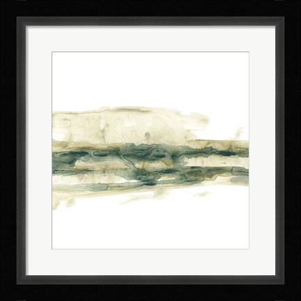 Framed Verdigris Ribbon II Print