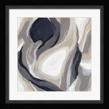 Framed Stone Ripple II Print