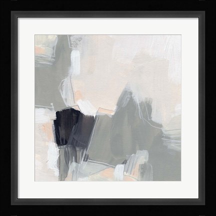 Framed Neutral Echo I Print