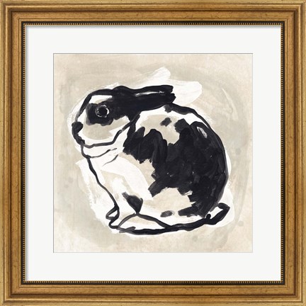 Framed Antique Rabbit IV Print