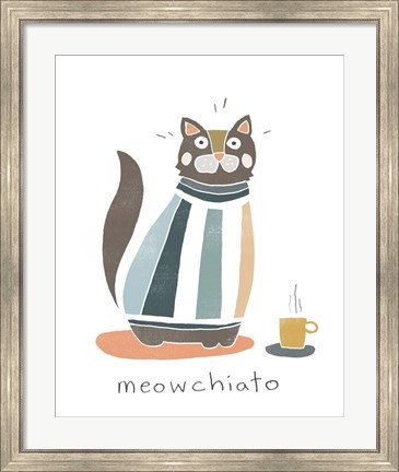 Framed Coffee Cats I Print