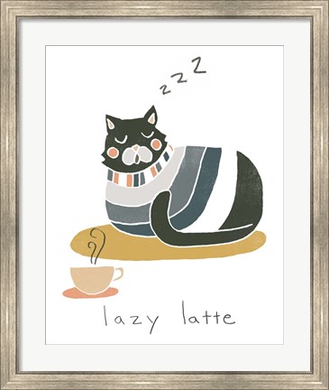 Framed Coffee Cats II Print