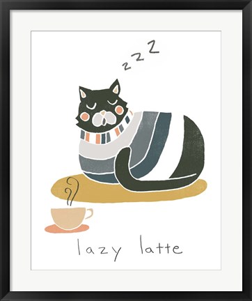 Framed Coffee Cats II Print