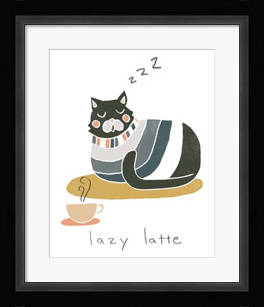 Framed Coffee Cats II Print
