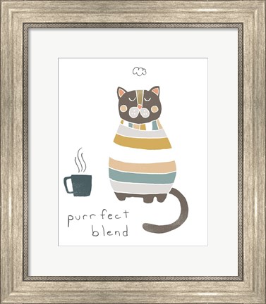 Framed Coffee Cats IV Print