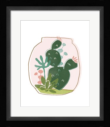 Framed Terrarium Cameo III Print