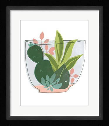 Framed Terrarium Cameo V Print