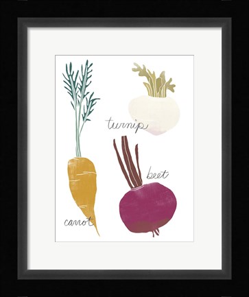 Framed Simple Veggies I Print