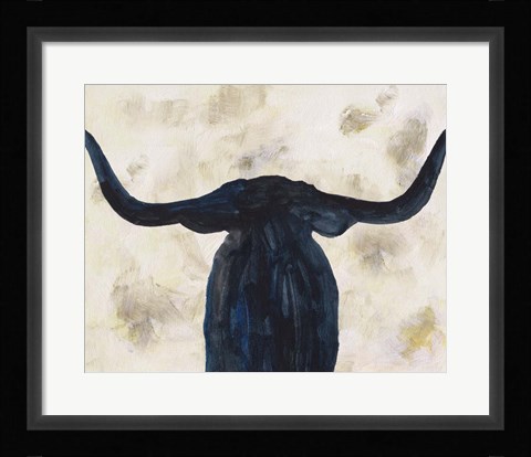 Framed Blue Shadow II Print