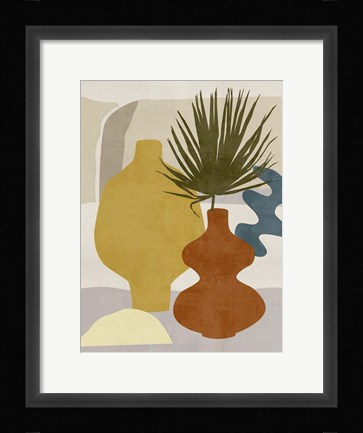 Framed Decorated Vases II Print